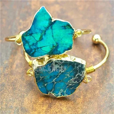 Blauer Ocean Jasper Armband | Grüne Jasper Armbänder | Ocean Jasper Schmuck