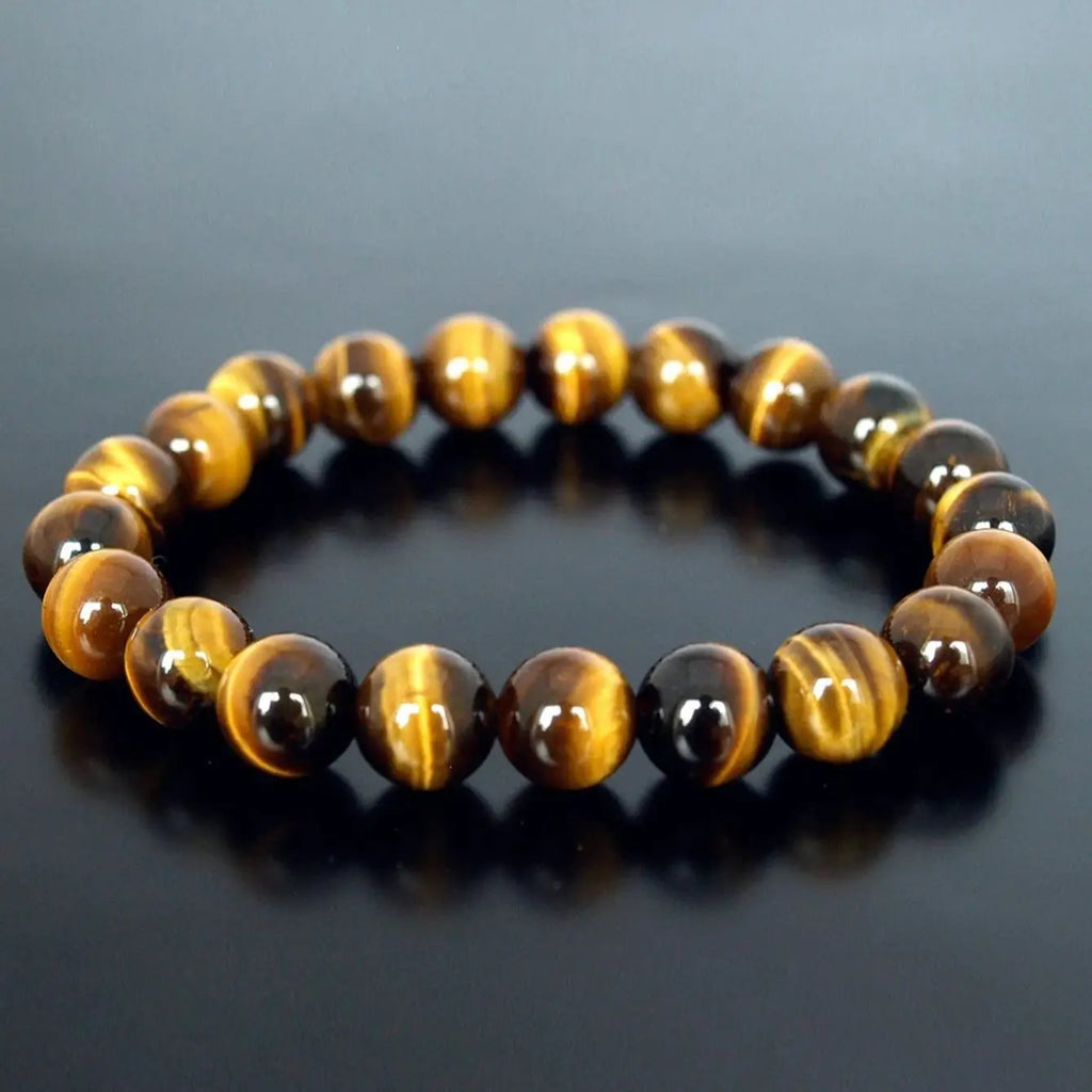 Grünes Pfauenauge Armband mit natürlichen Steinperlen für Yoga und Heilung