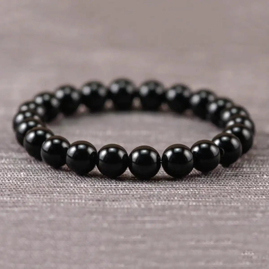 Grünes Pfauenauge Armband mit natürlichen Steinperlen für Yoga und Heilung