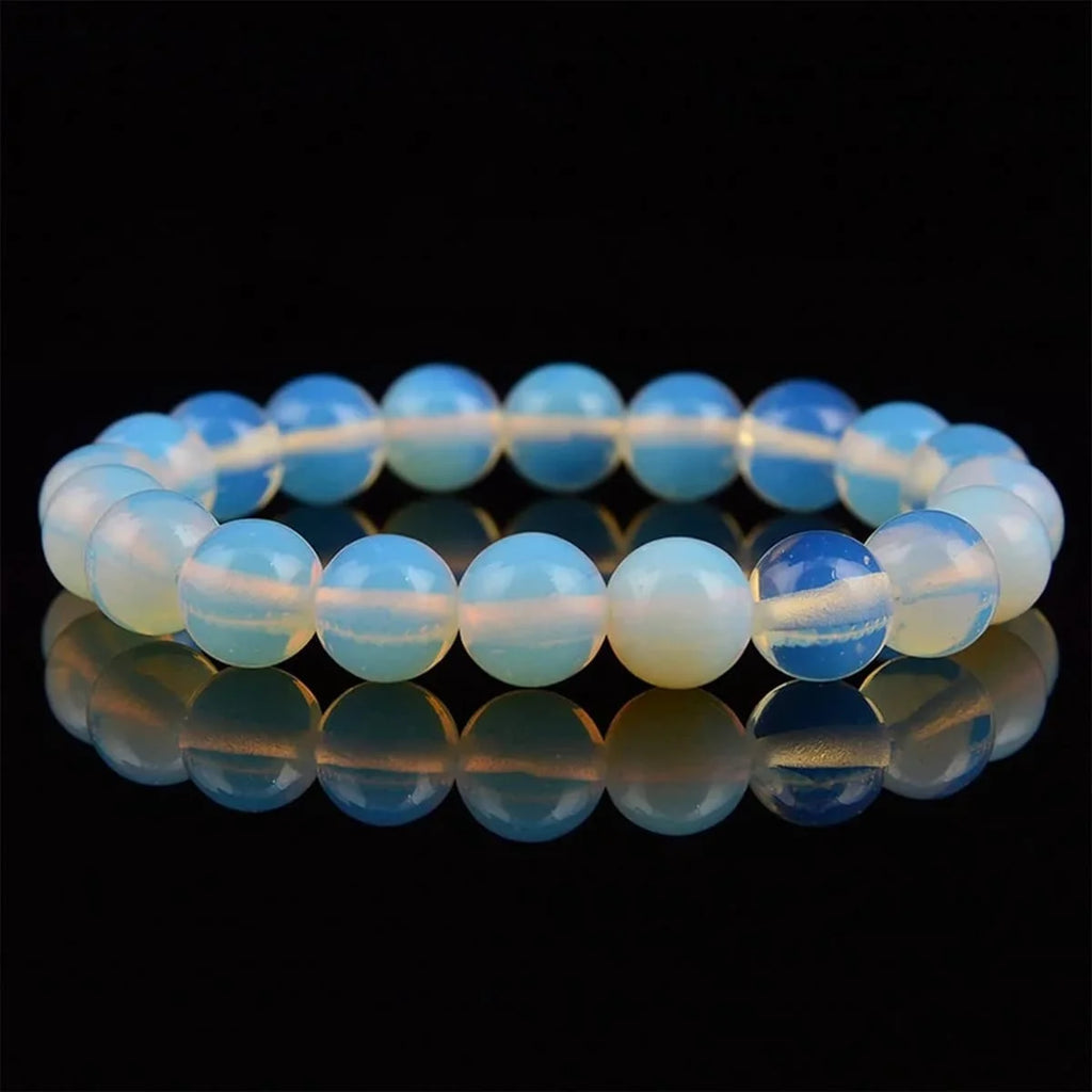 Grünes Pfauenauge Armband mit natürlichen Steinperlen für Yoga und Heilung