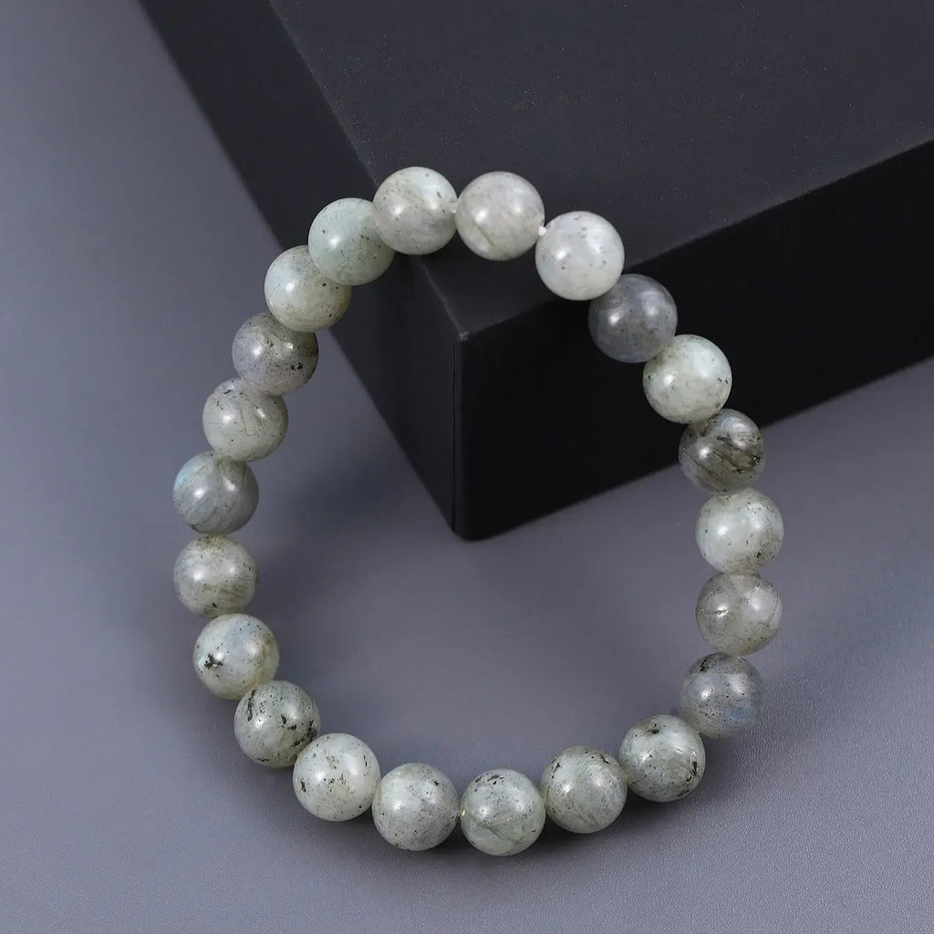 Grünes Pfauenauge Armband mit natürlichen Steinperlen für Yoga und Heilung
