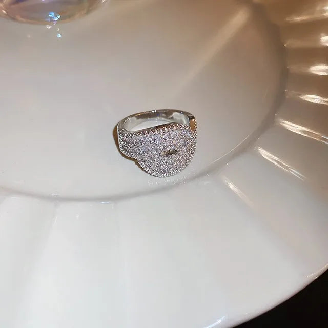 Damenringe Schmuck | Herz Hochzeitsring | Ringe Damen Herz | Modischer Ring | Ehering