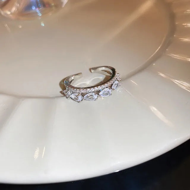 Damenringe Schmuck | Herz Hochzeitsring | Ringe Damen Herz | Modischer Ring | Ehering