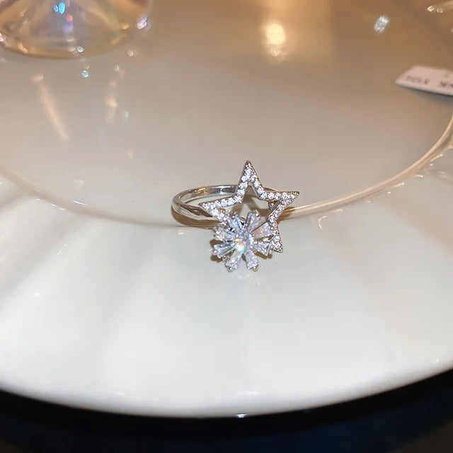 Damenringe Schmuck | Herz Hochzeitsring | Ringe Damen Herz | Modischer Ring | Ehering