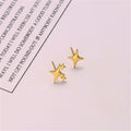Silberne Sternschmuck Ohrringe | Asymmetrische Silberohrringe | Boucle Oreilles Étoile - Neu