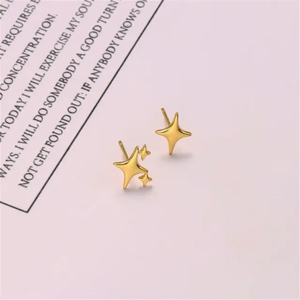 Silberne Sternschmuck Ohrringe | Asymmetrische Silberohrringe | Boucle Oreilles Étoile - Neu