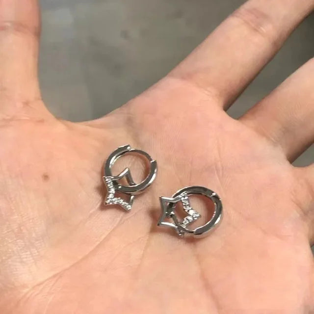 Silberfarbener Metallschmuck für Emo-Accessoires | Ästhetische Egirl-Accessoires