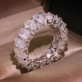 Hochwertiger 925 Silber Zirkonia Verlobungsschmuck | 925 Silber Steinring | Roségold Ring 925