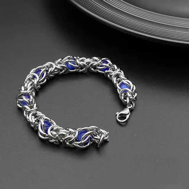 Byzanz-Kettenarmband aus Edelstahl