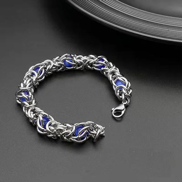 Byzanz-Kettenarmband aus Edelstahl