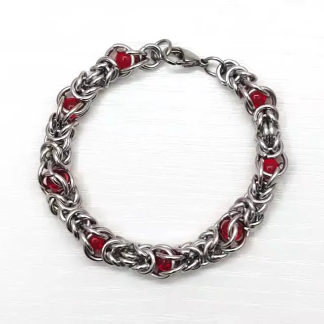 Byzanz-Kettenarmband aus Edelstahl