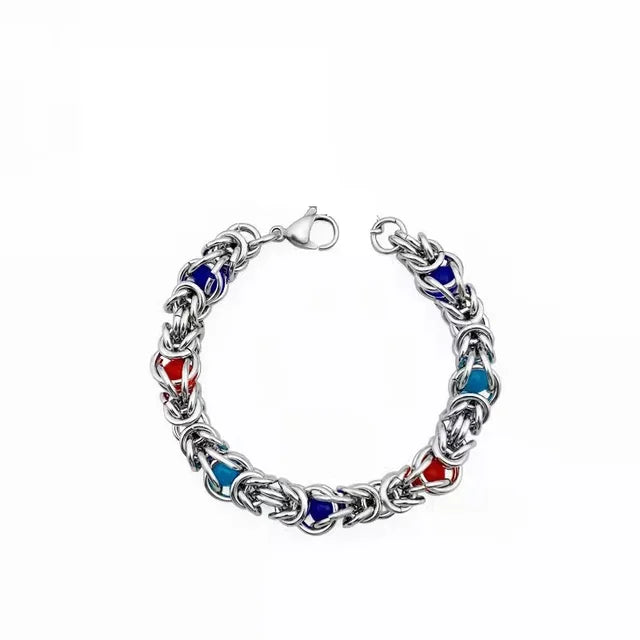 Byzanz-Kettenarmband aus Edelstahl