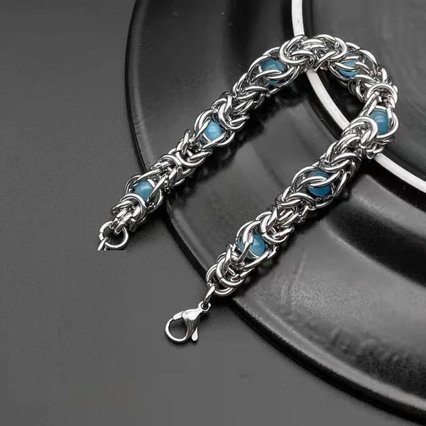 Byzanz-Kettenarmband aus Edelstahl