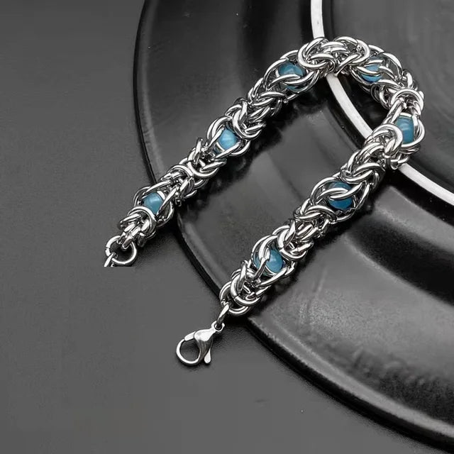 Byzanz-Kettenarmband aus Edelstahl