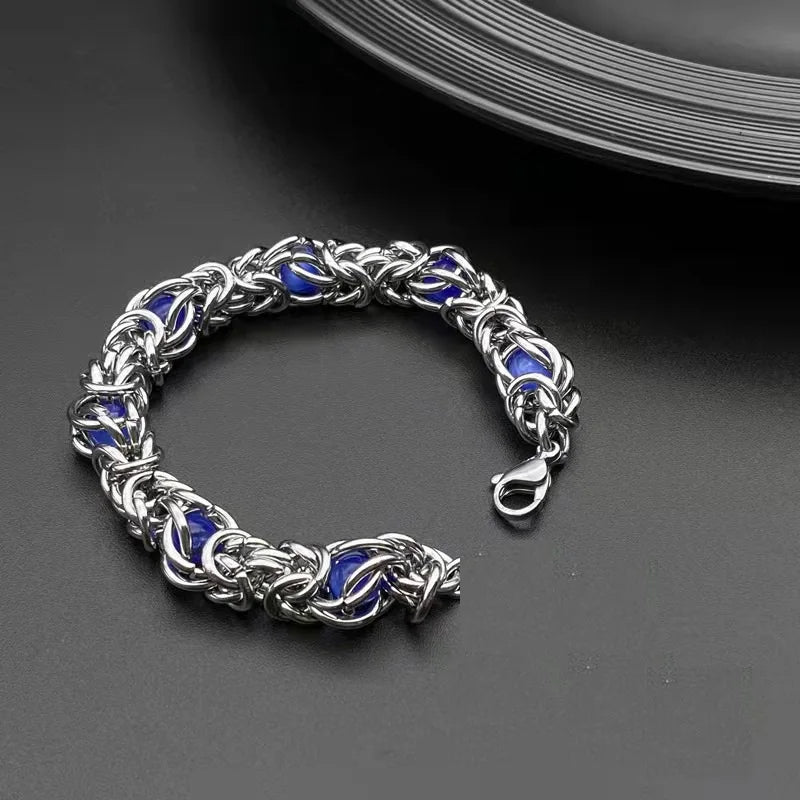 Byzanz-Kettenarmband aus Edelstahl