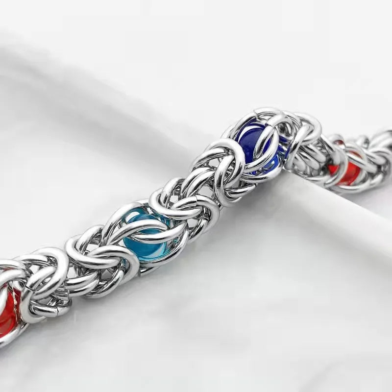 Byzanz-Kettenarmband aus Edelstahl