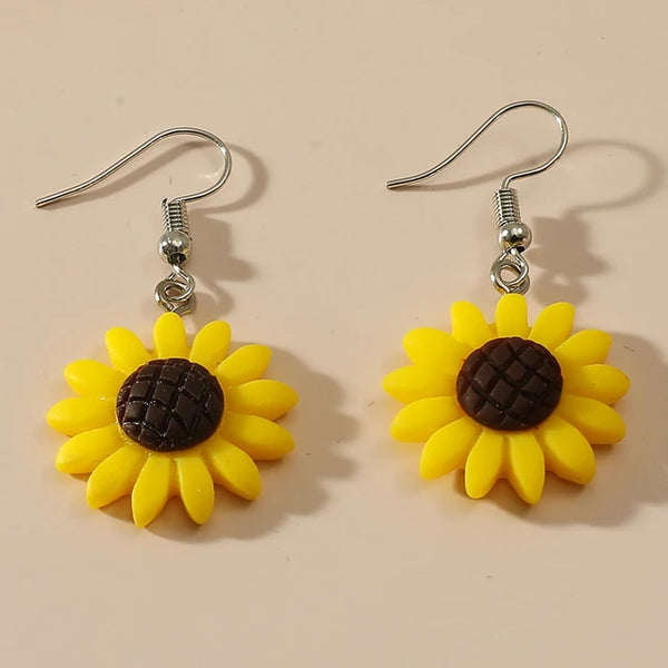 Bohemian Sunflower Earrings | Dangle Earrings for Women