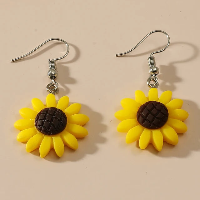 Bohemian Sunflower Earrings | Dangle Earrings for Women