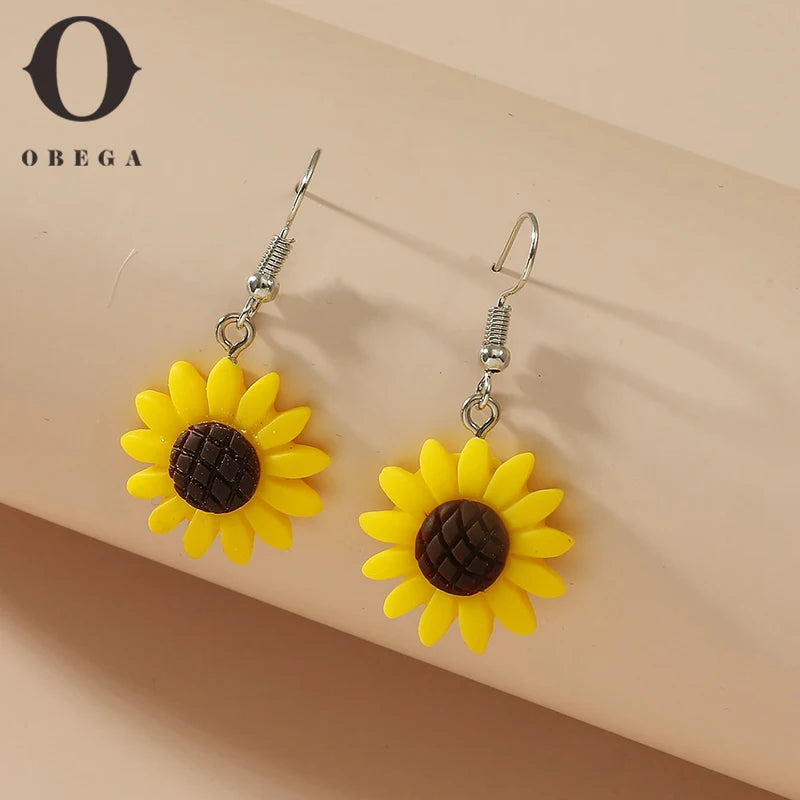 Bohemian Sunflower Earrings | Dangle Earrings for Women