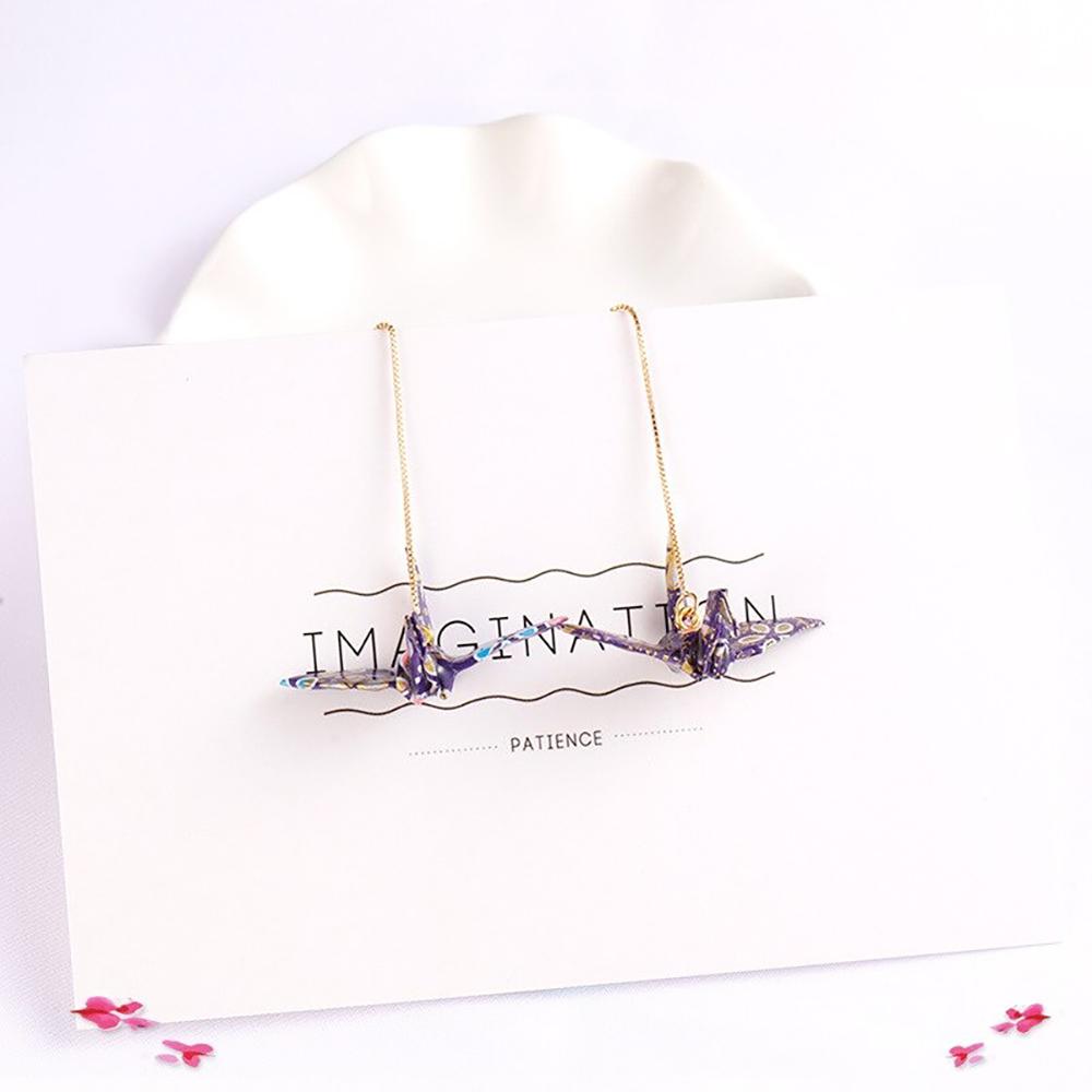 Ein Einzigartiger Papierkran Origami Ohrringe