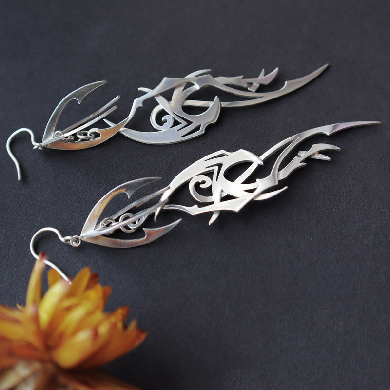 Spiralohr | Geometrisch unregelmäßige Schlangenohrringe