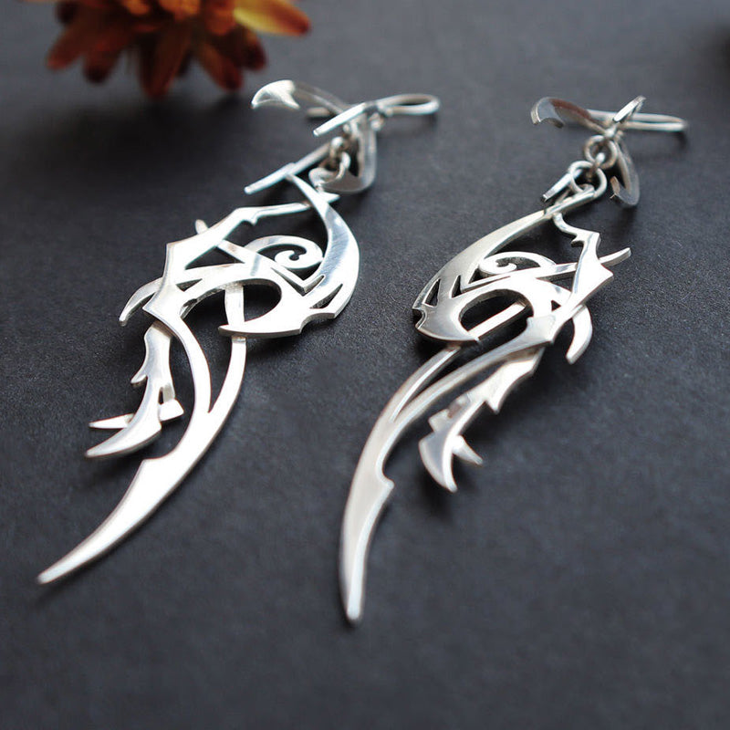 Spiralohr | Geometrisch unregelmäßige Schlangenohrringe