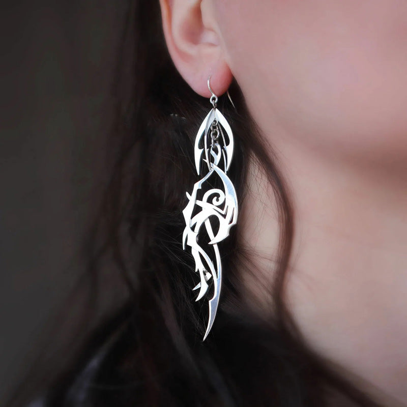 Spiralohr | Geometrisch unregelmäßige Schlangenohrringe