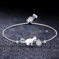 Verspieltes Kitty Charm Armband Mit Strassstein
