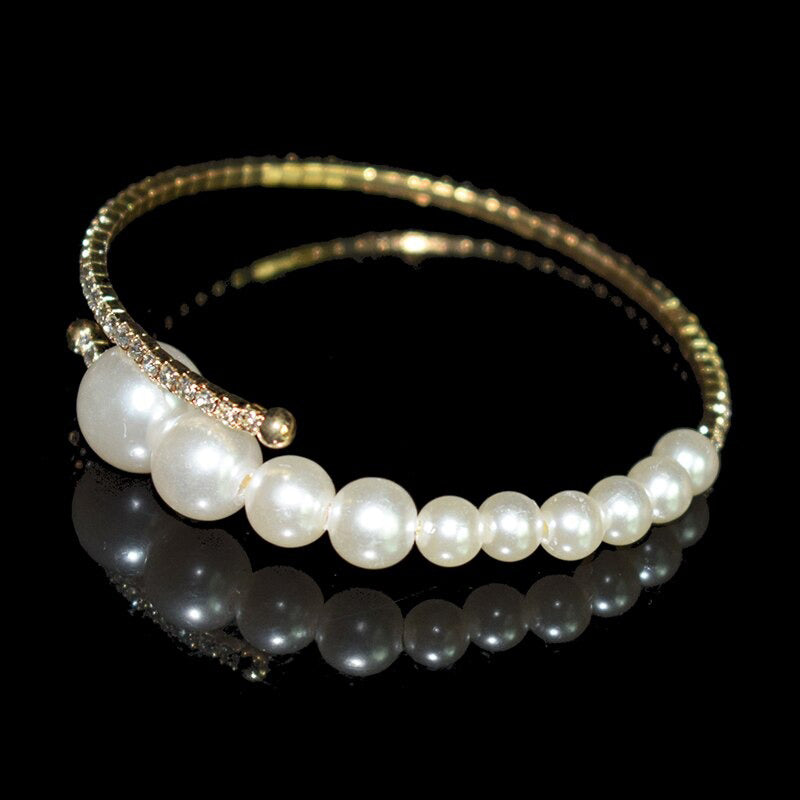 Kostbare Multi Layer Strass Perlenarmarmbänder