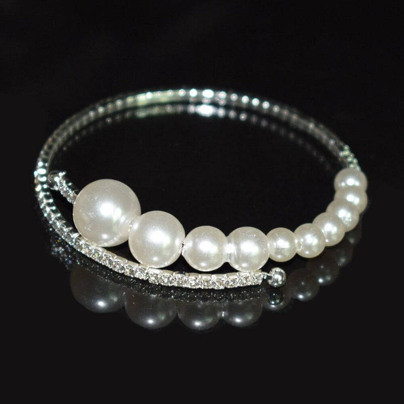 Kostbare Multi Layer Strass Perlenarmarmbänder