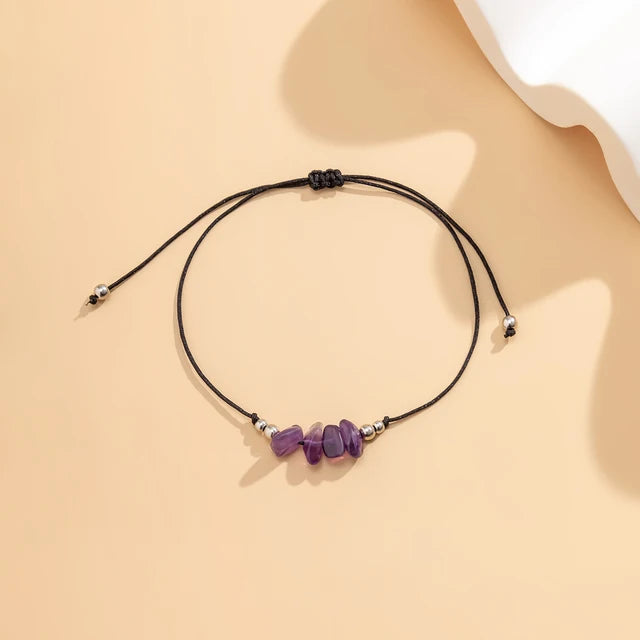 Bohemia Schwarzes Leder Wachslinie Fußkettchen mit kleinem Herzanhänger für Frauen Schmuck Sommer Strand