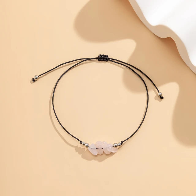 Bohemia Schwarzes Leder Wachslinie Fußkettchen mit kleinem Herzanhänger für Frauen Schmuck Sommer Strand