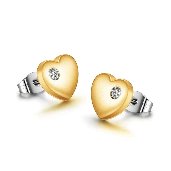 Hypoallergene Herzohrringe aus reinem Titan für Frauen