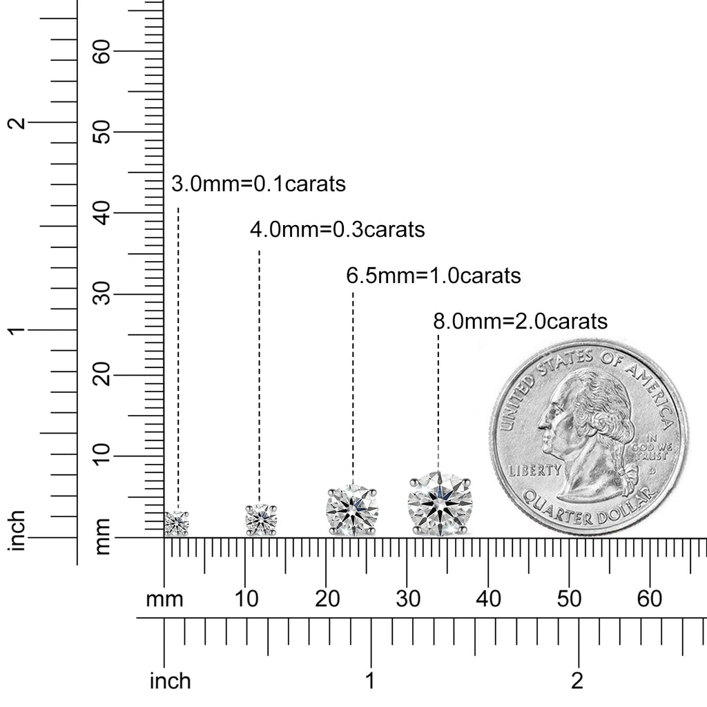 Echte 0,1 1 Karat D Farbe Moissanit Ohrringe für Frauen 100% 925 Sterling Silber Ohrring Trend 585 Roségold Hochzeitsschmuck