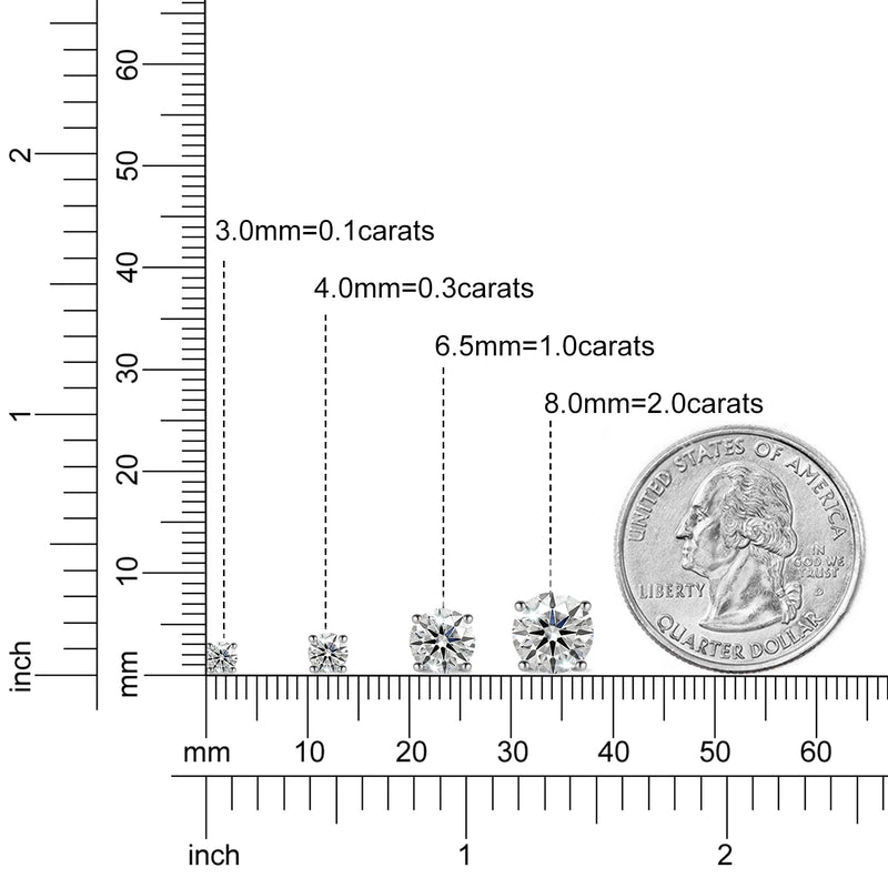 Echte 0,1 1 Karat D Farbe Moissanit Ohrringe für Frauen 100% 925 Sterling Silber Ohrring Trend 585 Roségold Hochzeitsschmuck