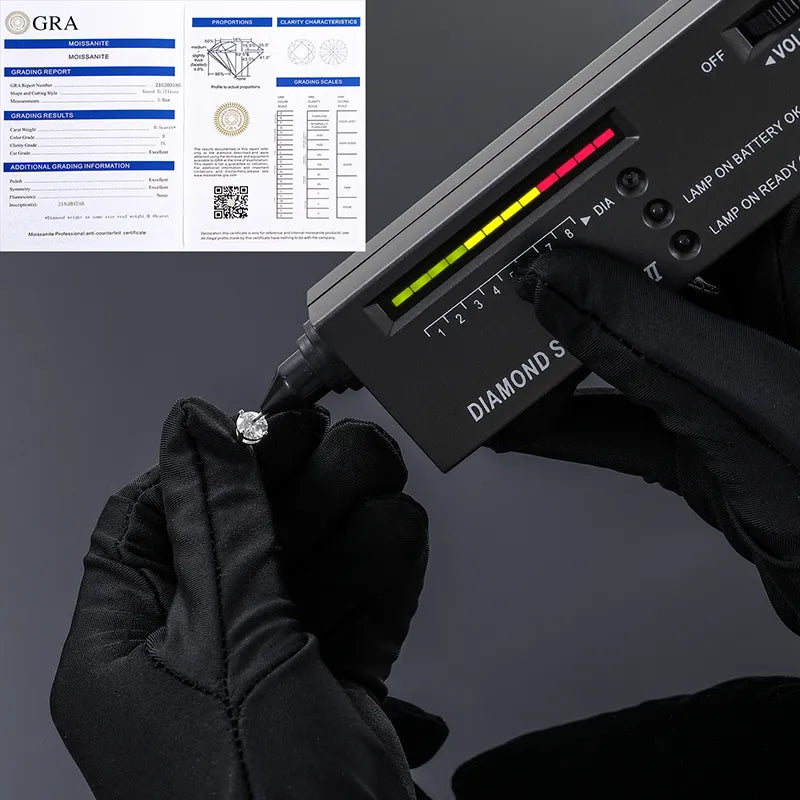 Echte 0,1 1 Karat D Farbe Moissanit Ohrringe für Frauen 100% 925 Sterling Silber Ohrring Trend 585 Roségold Hochzeitsschmuck