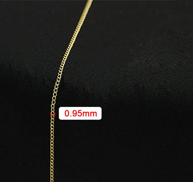 Echte Goldkette aus 14 Karat Gold | Schmuckherstellungskette aus 14 Karat Gold - Schmuckzubehör - Online Shop