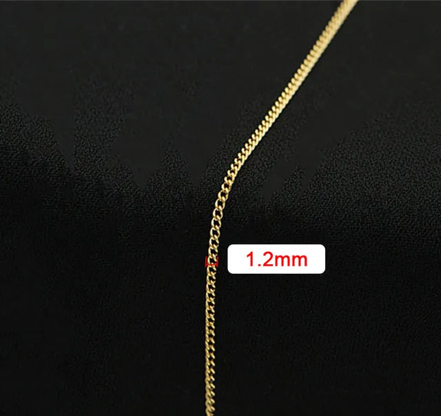 Echte Goldkette aus 14 Karat Gold | Schmuckherstellungskette aus 14 Karat Gold - Schmuckzubehör - Online Shop