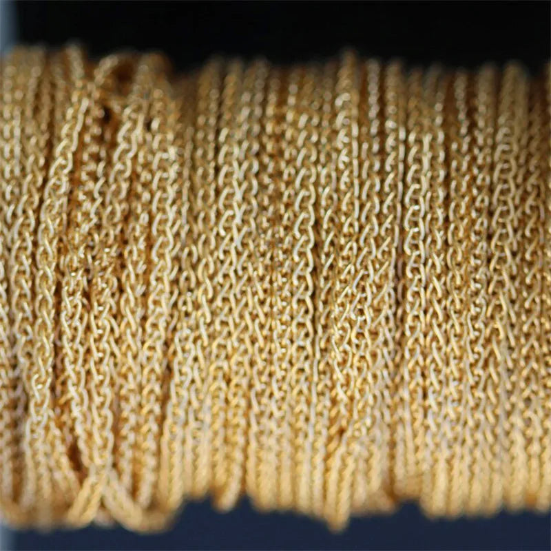 Echte Goldkette aus 14 Karat Gold | Schmuckherstellungskette aus 14 Karat Gold - Schmuckzubehör - Online Shop