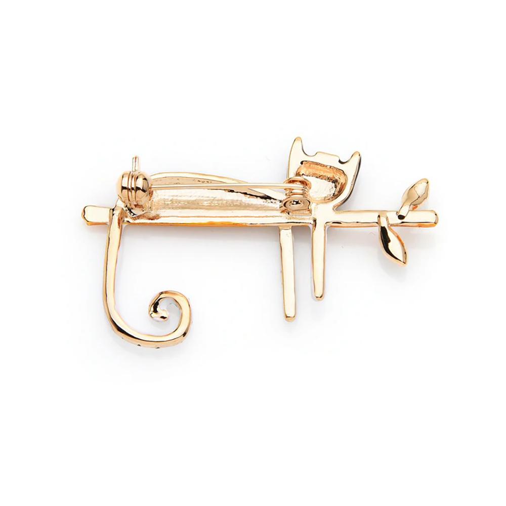Entspannte Faule Kitty Cat Emaille Brosche Brosche Pin