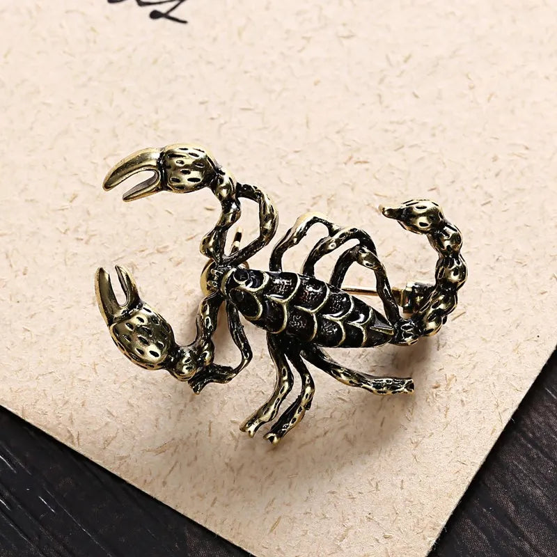 Retro Crystal Scorpion Brooch Pin | Insect Spider Jewelry