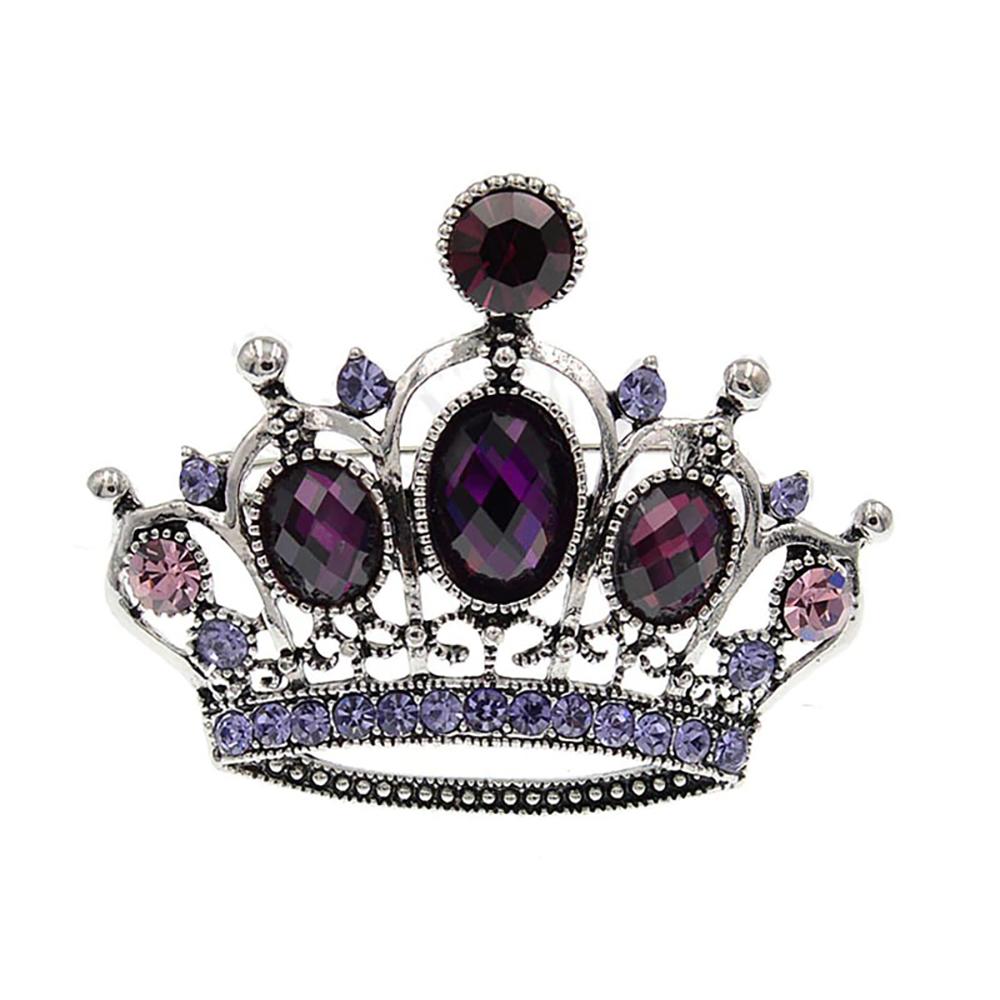 Strassstein Verschönerte Royal Queen Crown Brosche Brosche Pin