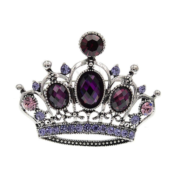 Strassstein Verschönerte Royal Queen Crown Brosche Brosche Pin