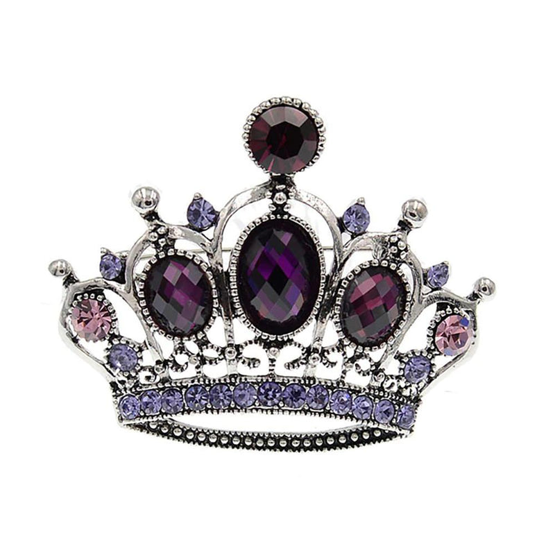 Strassstein Verschönerte Royal Queen Crown Brosche Brosche Pin