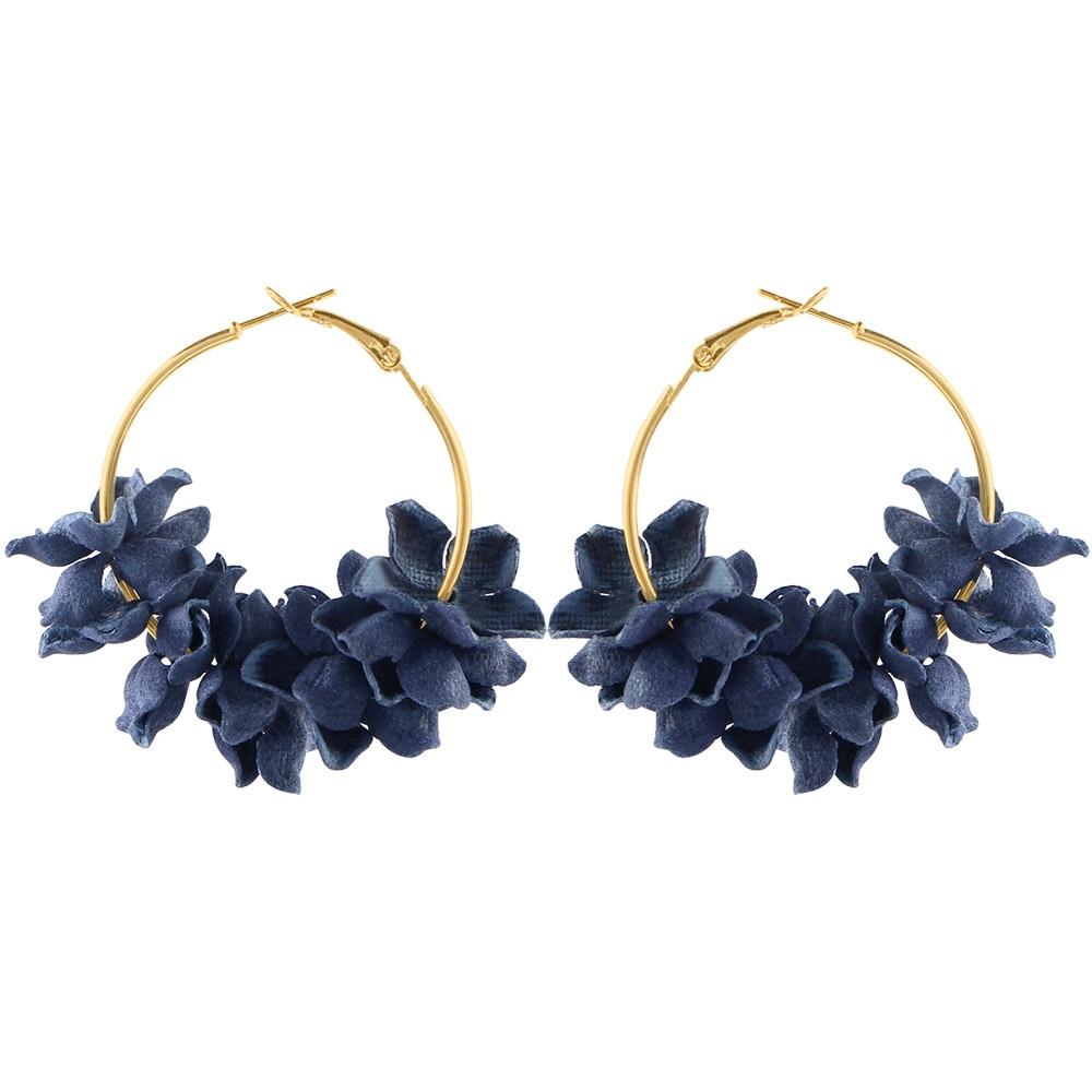 Runde Schicke Blütenblätter Zierliche Ohrringe