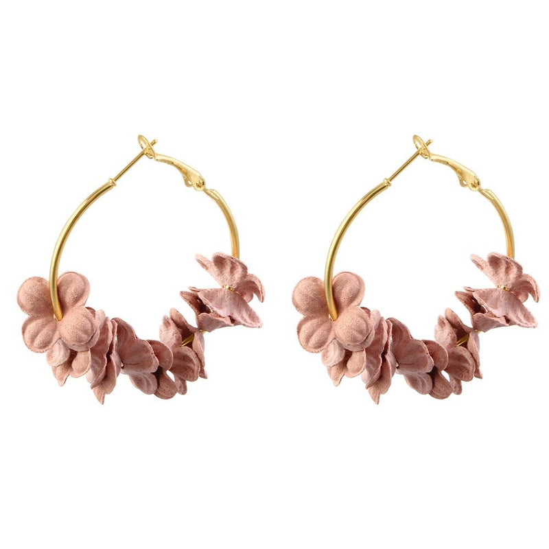 Runde Schicke Blütenblätter Zierliche Ohrringe