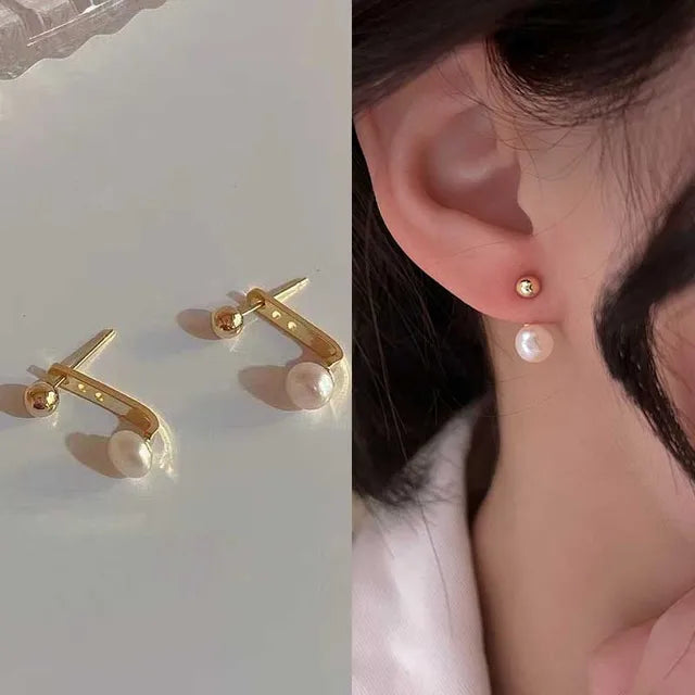 Runde Ohrstecker für Frauen Koreanische Leicht Luxus Zirkon Perle Mode Kristall Imitation Perle Süße Ohrringe Mädchen Schmuck