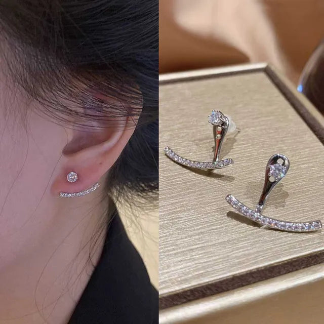 Runde Ohrstecker für Frauen Koreanische Leicht Luxus Zirkon Perle Mode Kristall Imitation Perle Süße Ohrringe Mädchen Schmuck