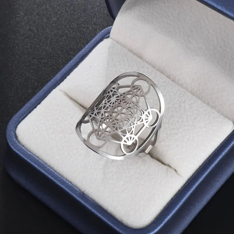 Offener Ring mit hohlem Zirkon im exquisiten Design der Spitzenklasse