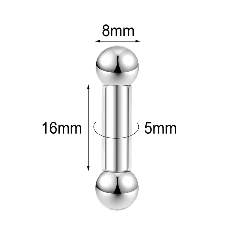 Gebogener Langhantel-Nasenring aus Titan